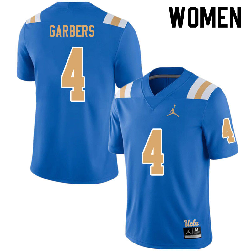 Jordan Brand Women #4 Ethan Garbers UCLA Bruins College Football Jerseys Sale-Blue